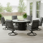 Luxury 7-Piece Fire Dining Set