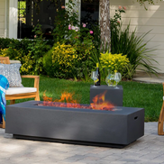 Concrete Outdoor Lounge Fire Pit