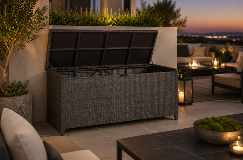 Walnut Outdoor Storage Chest