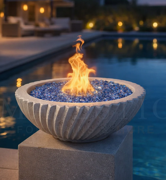 Sedona 2.0 Round GFRC Concrete Fire Bowl