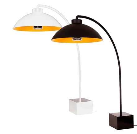 DOME Sculptural Freestanding Patio Heater with Floor Lamp Design