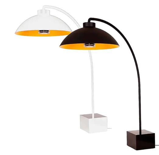 DOME Sculptural Freestanding Patio Heater with Floor Lamp Design