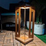 Brilliance Teakwood Solar Hanging Lantern for Outdoor Living