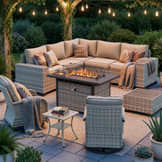 Outdoor Lounge Conversation Fire Set