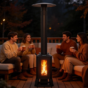 Luxury Smokeless Patio Heater with Glass Flame Window