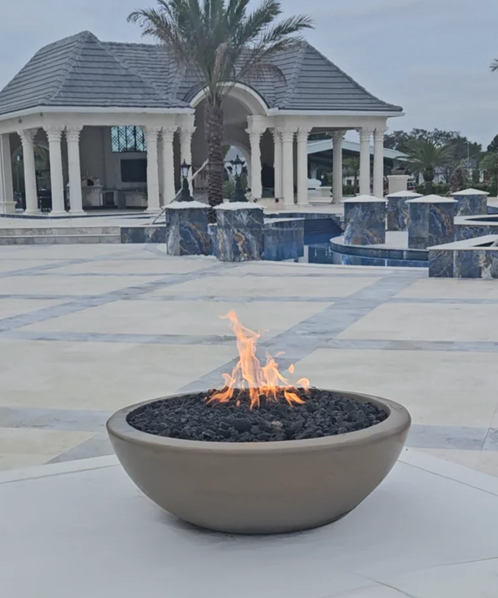 TessaRai Round GFRC Concrete Fire Bowl