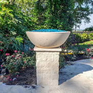 TessaRai Round GFRC Concrete Fire Bowl