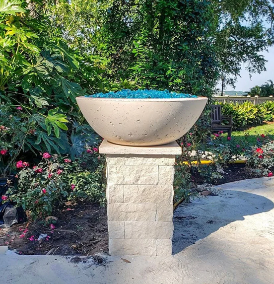 TessaRai Round GFRC Concrete Fire Bowl