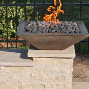 TessaRai Square GFRC Concrete Fire Bowl