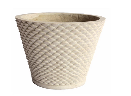Cadiz Contemporary Limestone Outdoor Planter by Anderson Teak