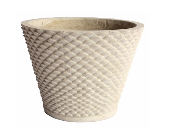 Cadiz Contemporary Limestone Outdoor Planter by Anderson Teak