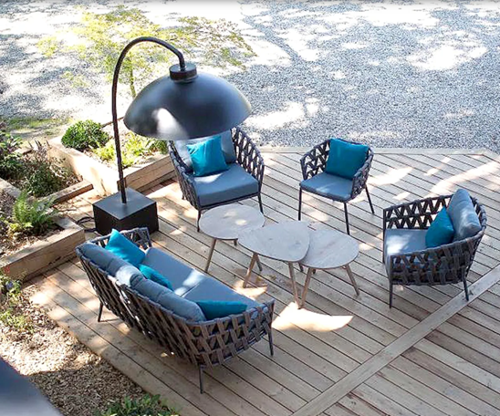 DOME Sculptural Freestanding Patio Heater with Floor Lamp Design