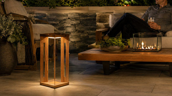 Brilliance Teakwood Solar Hanging Lantern for Outdoor Living